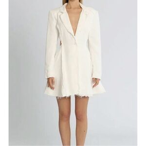 Aje Cream Blazer Dress